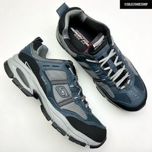 SKECHERS Men's Navy Gray Vigor 2.0 Trait Training Sneakers 51241EW size 13 EW